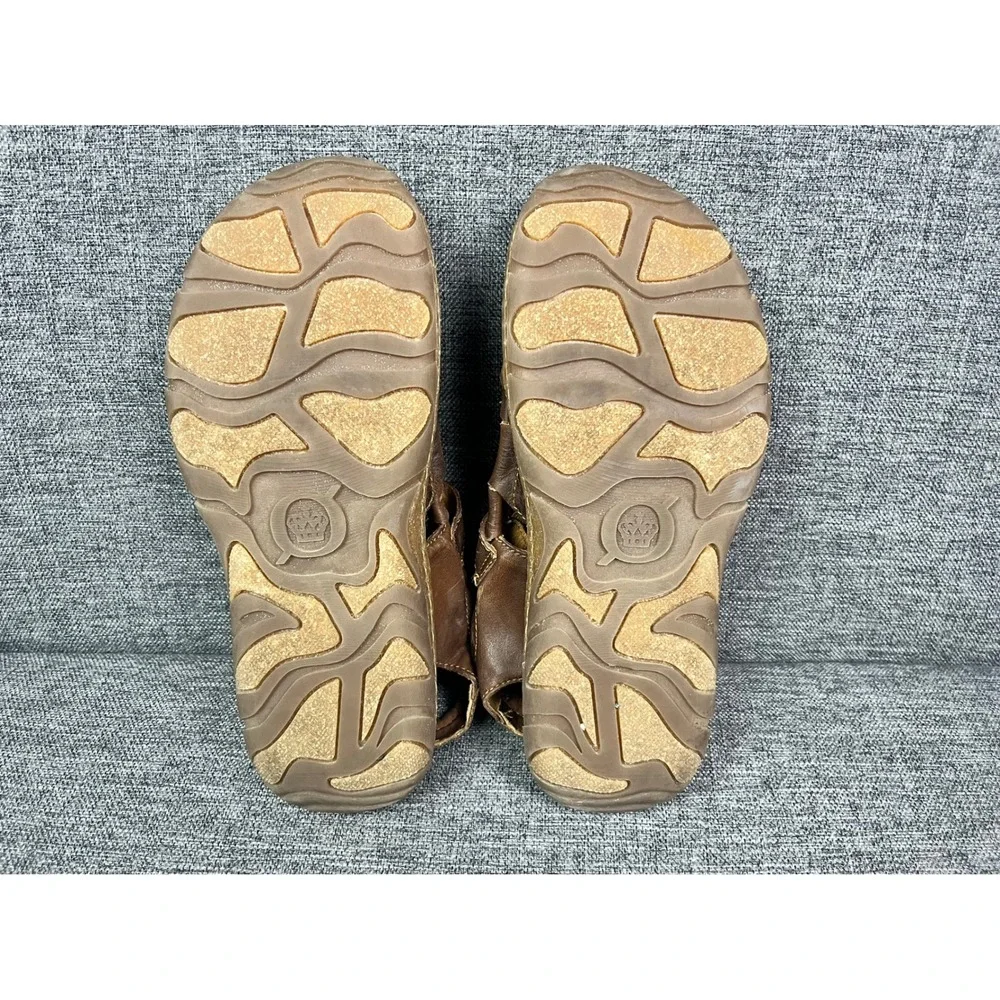 Born Cabot III Mens Brown Leather Fisherman Sandals Caged Closed Toe Size 11/44